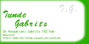 tunde gabrits business card